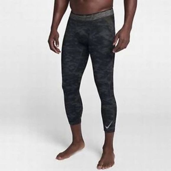 NEW Men's Small NIKE PRO Dri-Fit Printed Basketball Tights Pants Camo 880837-060 - Picture 3 of 4